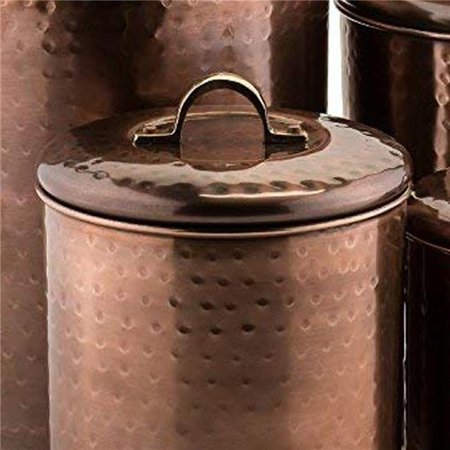 NUSTEEL Nusteel TG-1843AC-1.5 1.5 qt. Hammered Antique Copper Canister TG-1843AC-1.5